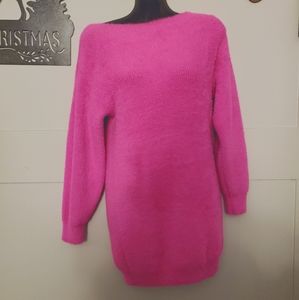 XS Off Shoulder fuzzy dress